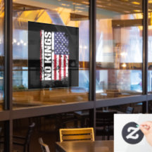 Anti Trump Pas de rois Drapeau USA Citation de pro