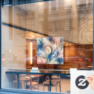 Autocollant Pour Fenêtre Aquarelle Imaginaire Floral Romantique Motif