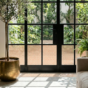 Autocollant Pour Fenêtre Arabesque Terreux   Terracotta et Sauge