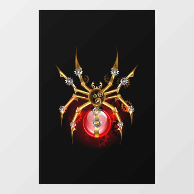 Autocollant Pour Fenêtre Araignée en vapeur noire (Feuille)