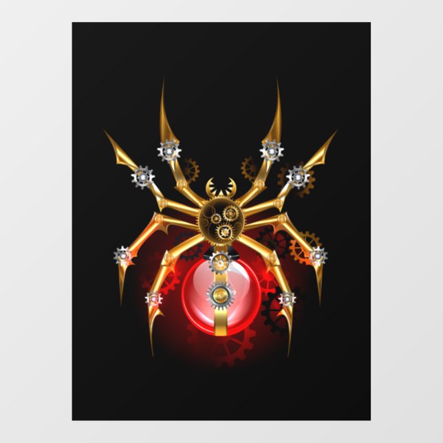 Autocollant Pour Fenêtre Araignée en vapeur noire (Feuille)