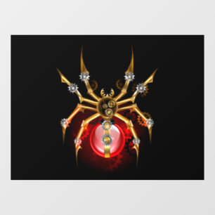 Autocollant Pour Fenêtre Araignée en vapeur noire