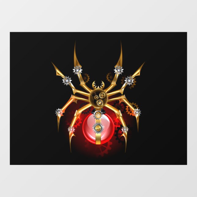 Autocollant Pour Fenêtre Araignée en vapeur noire (Feuille)