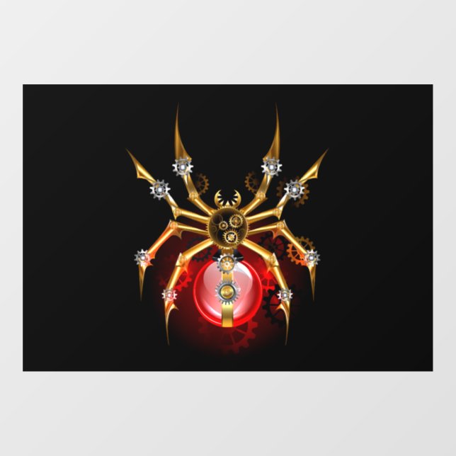 Autocollant Pour Fenêtre Araignée en vapeur noire (Feuille)