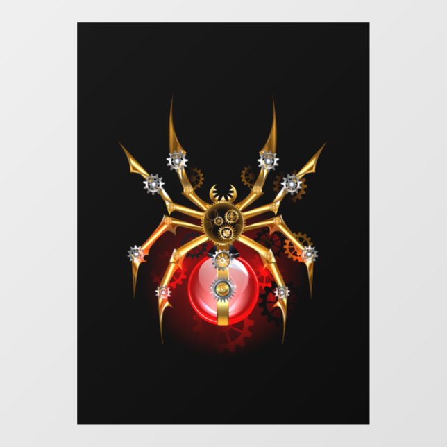 Autocollant Pour Fenêtre Araignée en vapeur noire (Feuille)