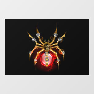 Autocollant Pour Fenêtre Araignée en vapeur noire