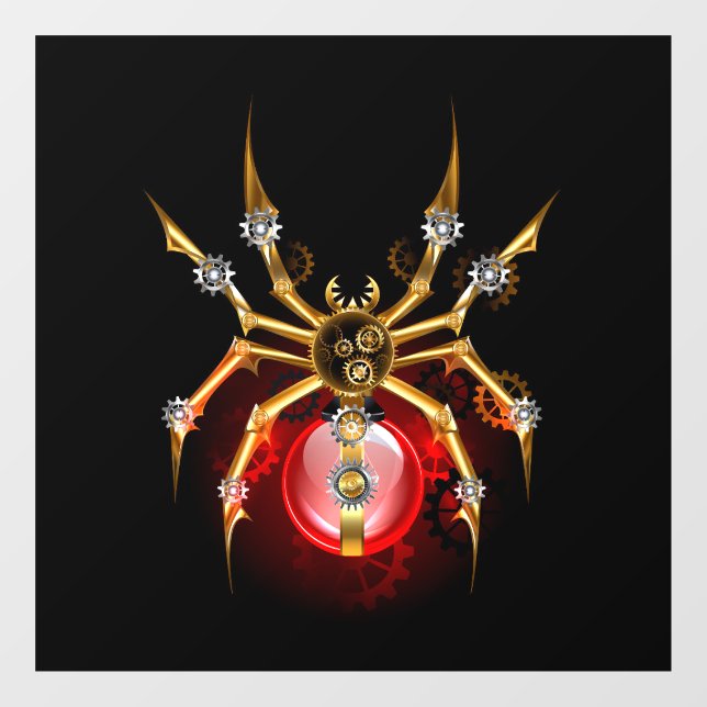 Autocollant Pour Fenêtre Araignée en vapeur noire (Feuille)