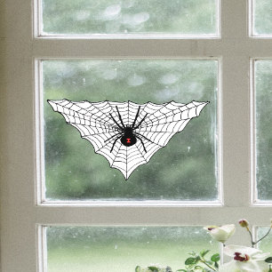 Autocollant Pour Fenêtre Araignée triangulaire Web Black Widow Red Hourglas