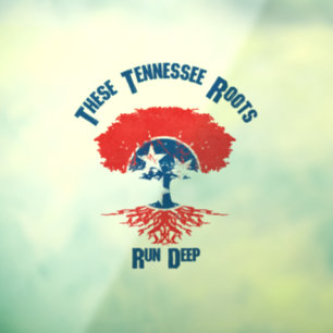 Autocollant Pour Fenêtre Arbre du drapeau aux racines du Tennessee