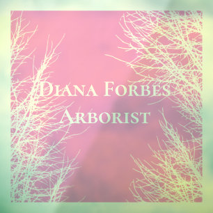 Autocollant Pour Fenêtre Arbres Rustiques Rose Tout usage Vinyle Clouture d