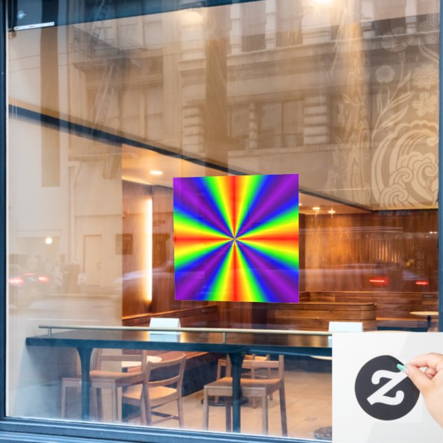 Autocollant Pour Fenêtre Arc en arc-en-ciel (Fenêtre de café)