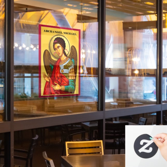 Autocollant Pour Fenêtre Archange Michel (Fenêtre du restaurant)