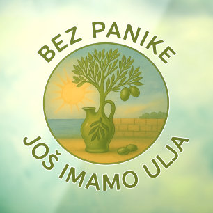 Autocollant Pour Fenêtre Art de l'étiquette de l'huile d'olive millésimée d