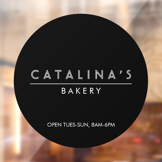 Autocollant Pour Fenêtre Art Deco Texte Boulangerie, Café, Magasin (Feuille 2)