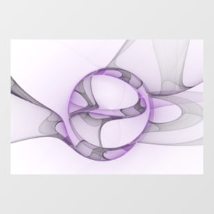 Autocollant Pour Fenêtre Art fractal abstrait moderne lavande gris