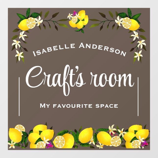 Autocollant Pour Fenêtre Artisanat citron Brown (Feuille)