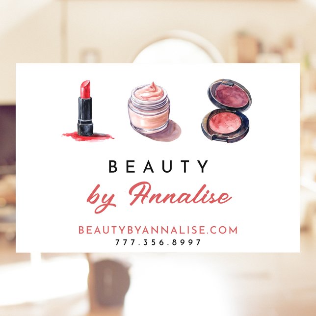Autocollant Pour Fenêtre Artiste Maquilleuse Cute Cosmetics (Créateur téléchargé)