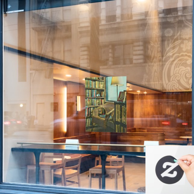 Autocollant Pour Fenêtre artwork vintage (Fenêtre de café)