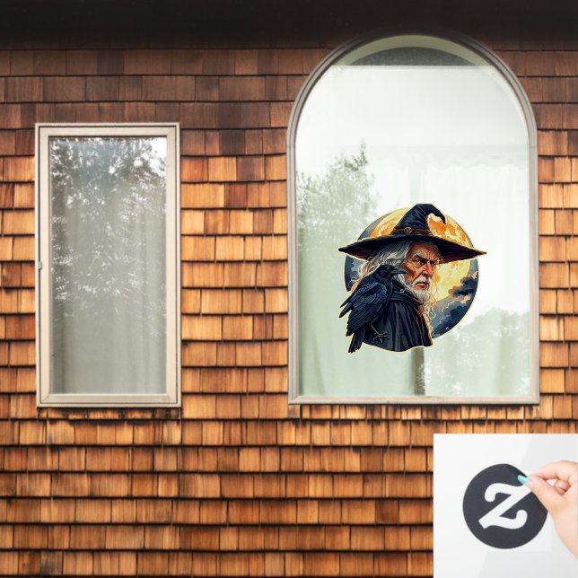 Autocollant Pour Fenêtre Assistant avec corbeau - Halloween Fun 2 (Fenêtre d'accueil)