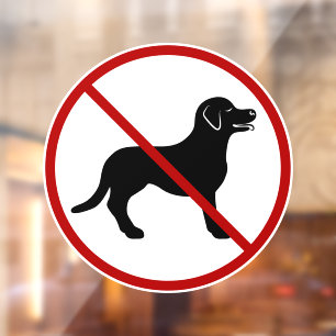 Autocollant Pour Fenêtre Aucun animal de compagnie / Chiens autorisés Silho