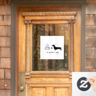Autocollant Pour Fenêtre Autocollant de fenêtre amateur de Dachshund et de 