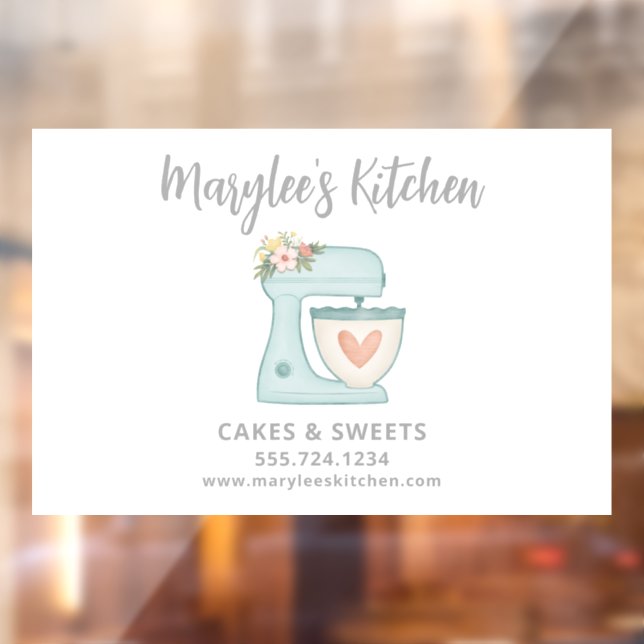 Autocollant Pour Fenêtre Autocollant de fenêtre d'affaires de pâtissier de  (Feuille 2)