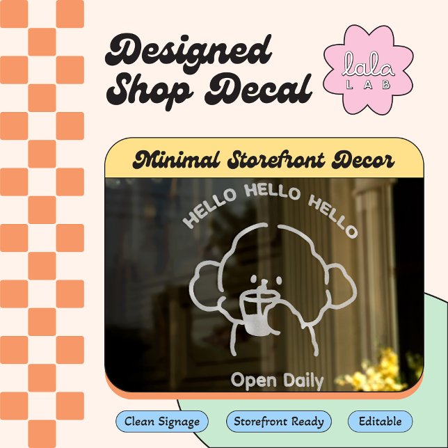 Autocollant Pour Fenêtre Autocollant de fenêtre de bienvenue mignon blanc m (Créateur téléchargé)