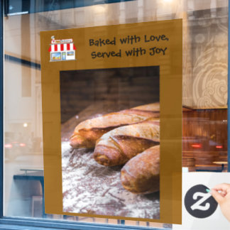 Autocollant Pour Fenêtre Autocollant de fenêtre de boulangerie 52" * 72"