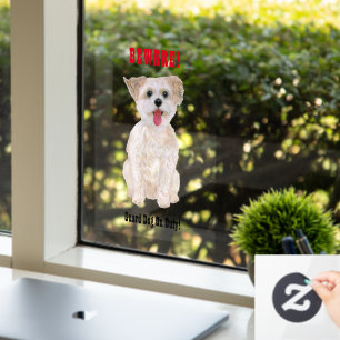 Autocollant Pour Fenêtre Autocollant de fenêtre de chien de garde drôle Mor