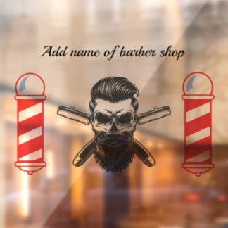 Autocollant Pour Fenêtre Autocollant de fenêtre de salon de coiffure 52" * 