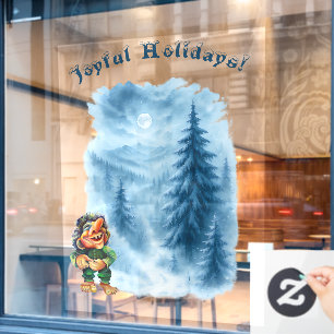 Autocollant Pour Fenêtre Autocollant de fenêtre de vacances d'hiver festif 