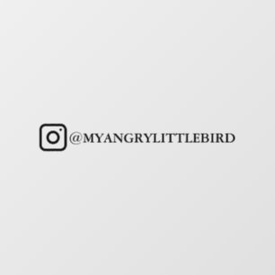 Autocollant Pour Fenêtre Autocollant de fenêtre effet miroir avec nom Insta