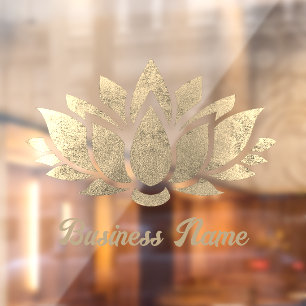 Autocollant Pour Fenêtre autocollant de fenêtre en fleur de lotus en feuill