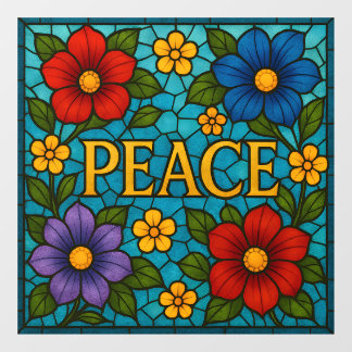 Autocollant Pour Fenêtre Autocollant de fenêtre en verre teinté floral de p
