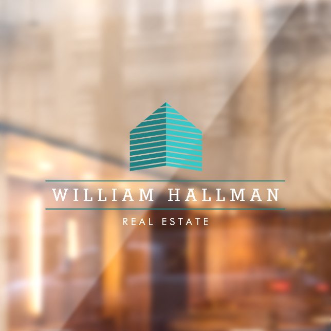 Autocollant Pour Fenêtre Autocollant de fenêtre Logo Maison Abstrait sarcel (Feuille 2)