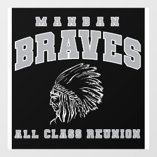 Autocollant Pour Fenêtre Autocollant de fenêtre Mandan Braves Réunion de to