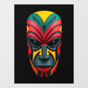 Autocollant Pour Fenêtre Autocollant de fenêtre Masque Africain