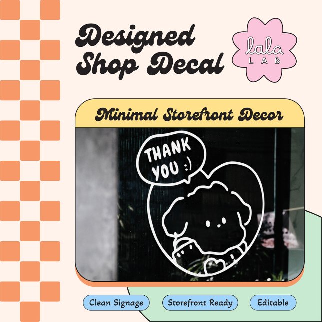 Autocollant Pour Fenêtre Autocollant de fenêtre Merci et à bientôt décorati (Créateur téléchargé)