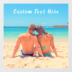 Autocollant Pour Fenêtre Autocollant de fenêtre photo personnalisé avec tex