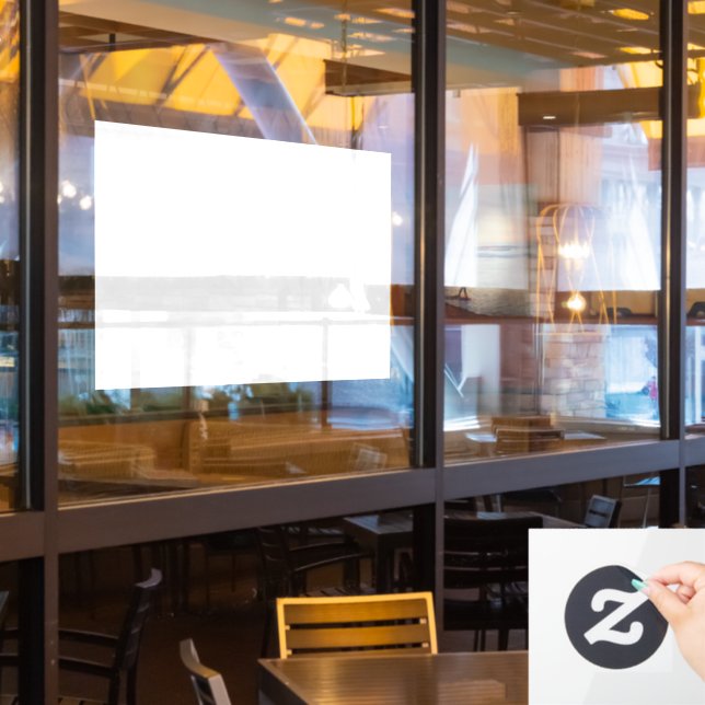 Autocollant Pour Fenêtre Autocollant de fenêtre rectangulaire personnalisé  (Fenêtre du restaurant)