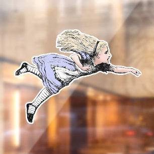 Autocollant Pour Fenêtre Aventure de Alice au pays des merveilles volante T