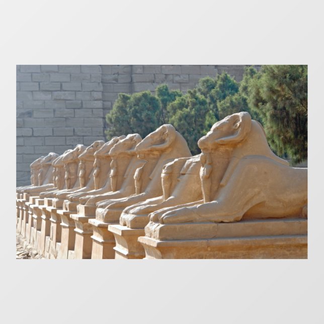 Autocollant Pour Fenêtre Avenue des sphinx dans le temple de Karnak - Egypt (Feuille)