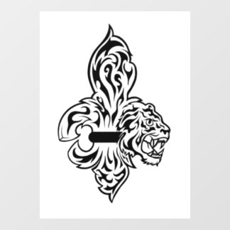 Autocollant Pour Fenêtre B&W ORIGINAL Fleur De Lis W/Mike