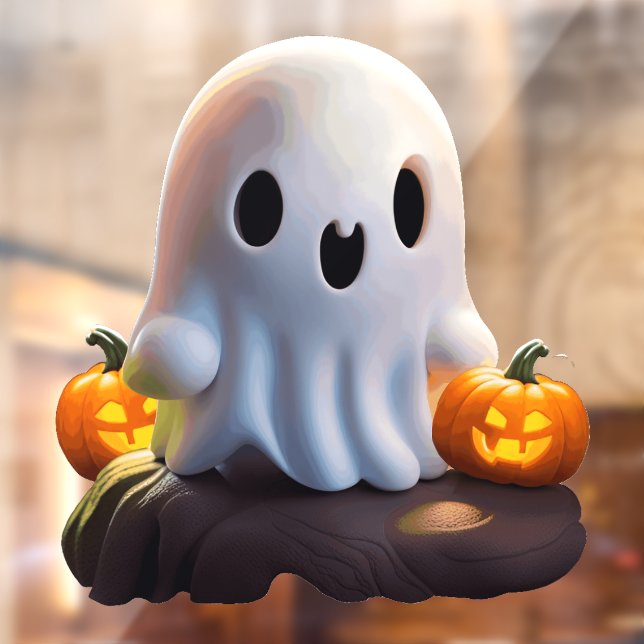 Autocollant Pour Fenêtre Baby Ghost Déplaisant mignon caractère Halloween (Feuille 2)
