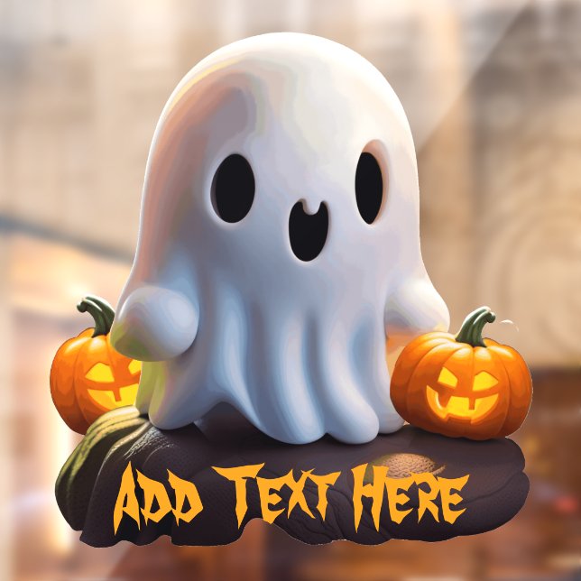 Autocollant Pour Fenêtre Baby Ghost Déplaisant mignon caractère Halloween (Feuille 2)