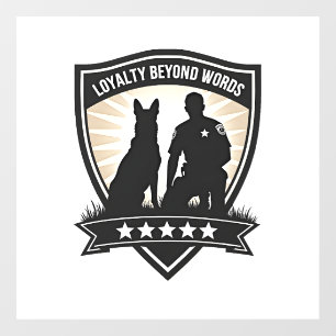 Autocollant Pour Fenêtre Badge de police K9 vintage Loyalty Beyond Words Ve