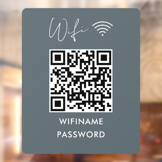 Autocollant Pour Fenêtre Balayer Pour Connecter Wifi Qr Code Mot De Passe M (Feuille 2)