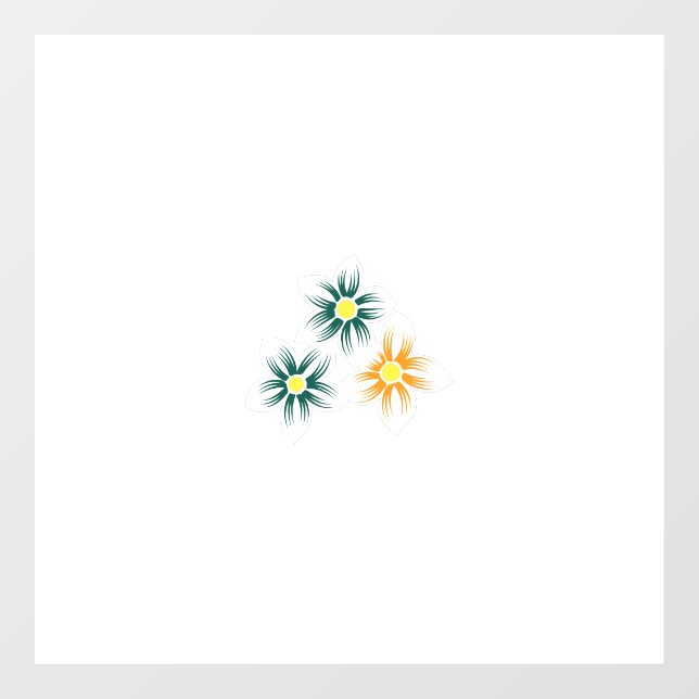 Autocollant Pour Fenêtre Banane jaune, bleu foncé vert, décoratif (Feuille)