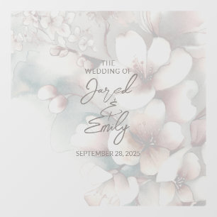 Autocollant Pour Fenêtre Bannière Mariage cerise en fleur Décor de plancher