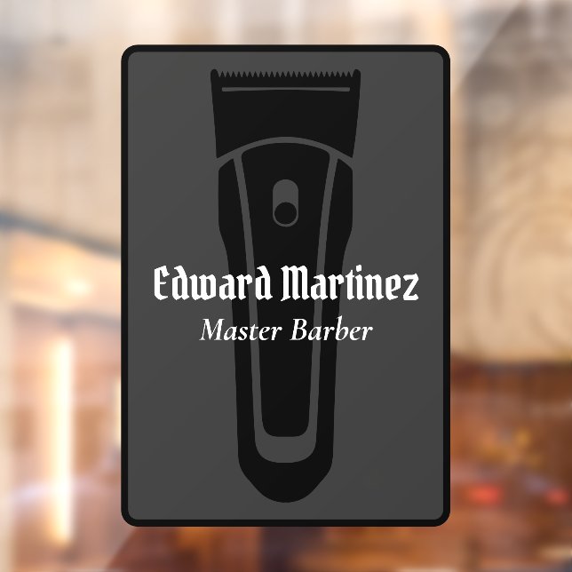 Autocollant Pour Fenêtre Barber Shop Barbershop Clipper à cheveux électriqu (Feuille 2)